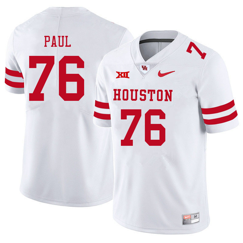 Men #76 Patrick Paul Houston Cougars College Big 12 Conference Football Jerseys Sale-White